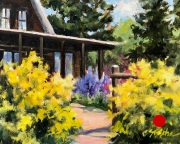 "Ranch House," 8 x 10 inches, Oil. Sold.