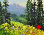 "Mountain Flowers," 8 x 10  inches. Oil. Sold.