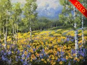 "Aspen Grove," 11 x 14 inches, Oil. Sold.