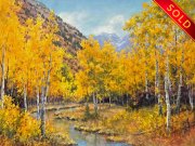 "Autumn's Glitter," 30 x 40 inches, Oil. Sold.