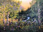 "Backlit Glow," 30 x 40 inches. Oil.