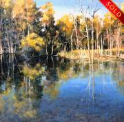 "Crisp Autumn Day," 18 x 18 inches, Oil. Sold.