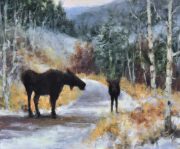 "First Walk," 10 x 12 inches. Oil. Sold.