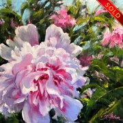"Garden Delight," 10 x 10 inches, Oil. Sold.