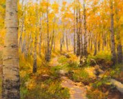 "Kebler Trail," 24 x 30 inches. Oil. Sold.