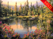 "Morning Stillness," 30 x 40 inches, Oil. Sold.