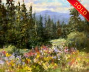 "Mountain Meadow," 8 x 10 inches, Oil. Sold.