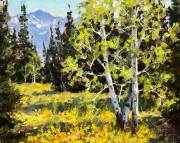 "Mountain Aspen," 8 x 10 inches, Oil.