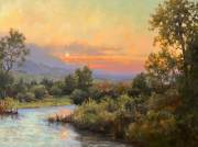 "Around the Bend," 30 x 40 inches, Oil.