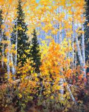 "Aspen Glory," 30 x 24 inches, Oil.