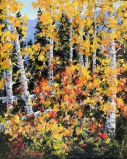 “Autumn Dazzle,” 10 x 8 inches, oil on linen