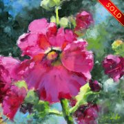 "Blossoms," 8 x 8 inches, Oil. Sold.