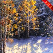 "Fall Snow," 16 x 16 inches, Oil. Sold.