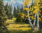 "First Sign of Fall," 8 x 10 inches, Oil.