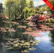 "Following Monet," 18 x 18 inches, Oil. Sold.