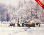 "Frosty Morning," 24 x 30  inches. Oil. Sold.