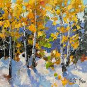 "Glitter and Gold," 6 x 6 inches, Oil.