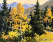 "Kebler Pass Fall," 8 x 10 inches. Oil.