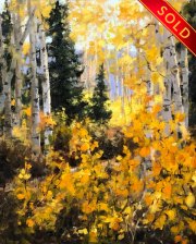 "Lit Up," 10 x 8 inches, Oil. Sold.