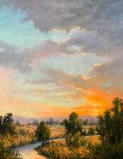 "Passing Storm," 28 x 22 inches, Oil.