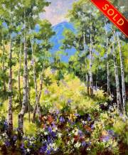 "Peeking Through," 24 x 20 inches, oil. Sold.