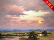 "Super Moon Glow," 33 x 45 inches. Oil. Sold.