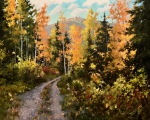 “Fall Color Near Rabbit Ears Pass,” 24 x 30 inches, oil on linen panel.