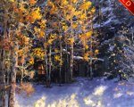 "Fall Snow," 16 x 16 inches, Oil. Sold.
